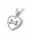 Asche-Anhänger 925er-Silber 'Herz' mit mit Knochen