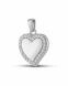 Aschenanhänger aus 925er-Silber 'Herz' mit Zirkonia Steinen
