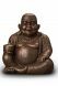 Keramikurne 'Buddha' Bronze mit Kerzenhalter
