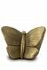 Kunst-Kleinurne aus Keramik Schmetterling goldfarbig