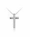 Gedenkanhänger 'Kreuz' aus Silber mit Zirkonia