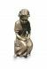 Grabskulptur aus Bronze 'Mädchen mit Kerze'