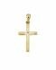Gedenkanhänger 'Kreuz' aus 14 Karat Gelbgold mit Zirkonia