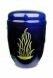 Stahlurne 'Flamme' blau