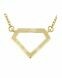 Symbol Halskette mit Anhänger 'Diamant' aus 14 Karat Gelbgold