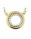Symbol Halskette 'Innerer Kreis' aus 14 Karat Gelbgold mit Zirkonia Steinen