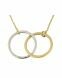 Symbol Halskette mit Anhänger 'Verbindung' aus 14 Karat Bicolor Gold