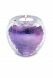Kleinurne aus Reiβeffekt-Kristallglas mit Teelichthalter lila