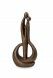 Kunsturne aus Keramik 'Forever means a lot' | Bronze & Silbergrau Farbe