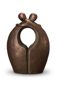 Keramikurne 'Abschied' | Bronze & Silbergrau Farbe