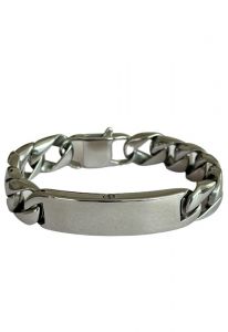 Asche-Armband aus poliertem Edelstahl 