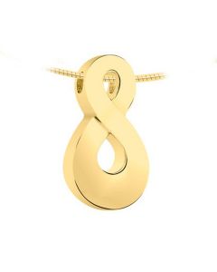 Asche Anhänger aus 14-Karat-Gold 'Unendlichkeit'