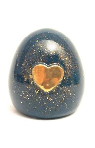 Handgefertigte Baby-Urne (Frühgeborene) 'Goldene Herz'