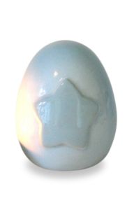 Handgefertigte Baby-Urne (Frühgeborene) 'Stern' blau