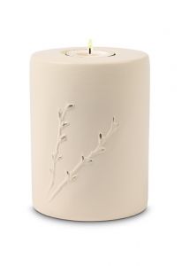 Teelicht Kleinurne 'Rondo' beige