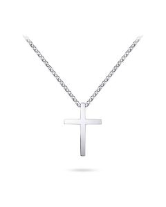 Trauerschmuckstück Kreuz aus Silber mit Kette