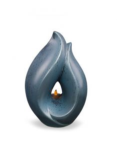 Kerzenhalter-Urne „Flame of Memory“ - silberblau