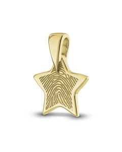 Schmuckstück Fingerabdruck 'Stern' aus Gold Ø 1.6 cm