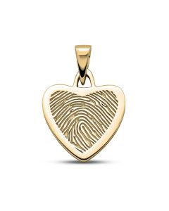 Schmuckstück Fingerabdruck 'Herz' aus Gold Ø 1.9 cm