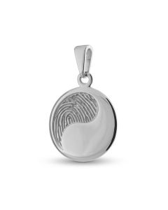 925er-Silber Schmuckstück 'Fingerabdruck Yin Yang'