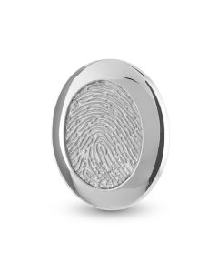 925er-Silber Asche Schmuckstück 'Fingerabdruck Oval'