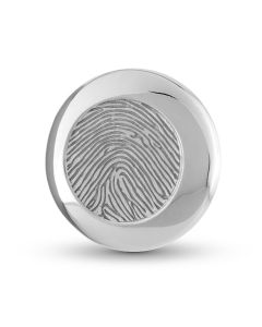 925er-Silber Asche Schmuckstück 'Fingerabdruck Kreis'