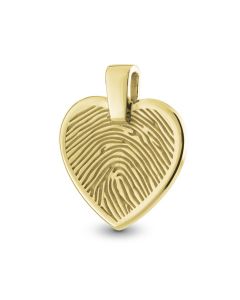 Schmuckstück Fingerabdruck 'Herz' aus Gold Ø 1.7 cm