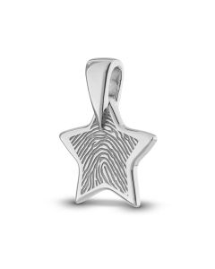 925er-Silber Schmuckstück Fingerabdruck 'Stern'