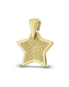 Schmuckstück Fingerabdruck 'Stern' aus Gold Ø 1.9 cm