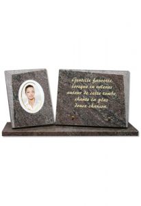 Granitgedenkstein mit Fotoblock