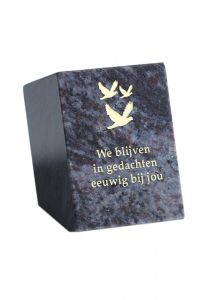 Granitgedenkstein 'drei Vögel' in verschiedenen Farben