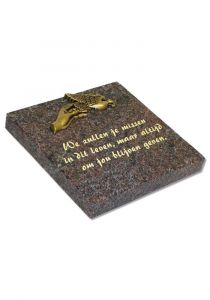 Granitgedenkstein 'Freier Vogel' Quadrat in verschiedenen Farben