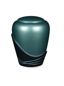 Glasfaserurne „Glossy“ blau