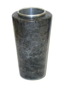 Grabvase aus Granit Zylinder dunkel (Wandvase)