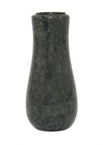 Grabvase aus Granit schmal dunkel (Wandvase)