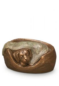 Tierurne aus Keramik 'schlafende Hund'