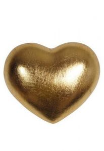 Holzurne 'Herz aus Gold'