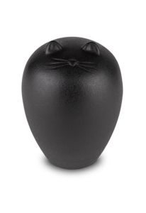 Schwarze Katzenurne aus Keramik