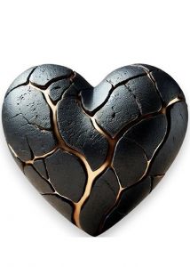 LEGEND Fractured Heart - Handgefertigte Bronze-Urne