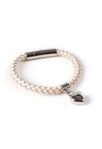 Geflochten Aschehalter Lederarmband mit Herzchen