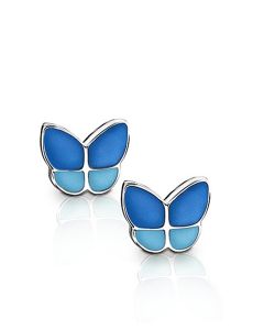 Gedenk-Ohrringe 'Schmetterling' aus Silber blau | SONDERANGEBOT