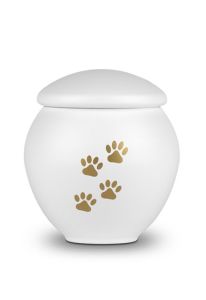 Tierurne mit goldfarbenen Tierpfoten weiβ