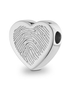 925er-Silberamulett 'Fingerabdruck Herz'