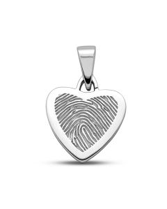 925er-Silber Schmuckstück Fingerabdruck 'Herz'
