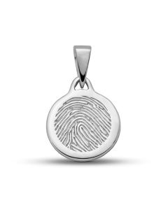 925er-Silber Schmuckstück 'Fingerabdruck Rund'