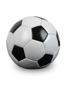 Fußball-Urne aus Glasfaser schwarz und weiß