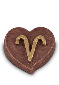 Hartförmige Kleinurne mit Sternzeichen, Auswahl aus 12 Zeichen